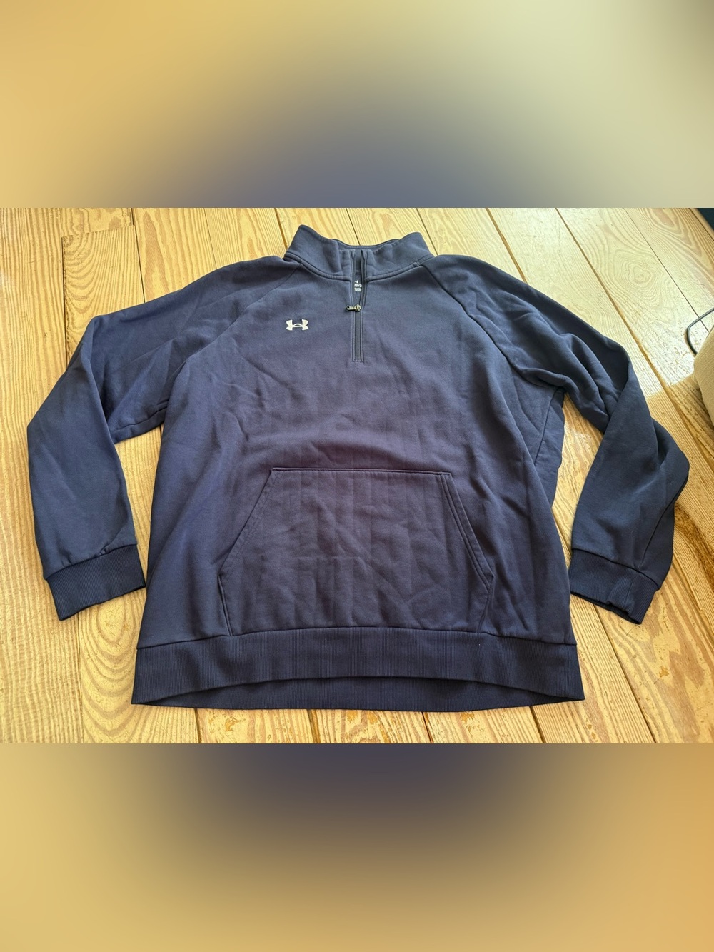 Under Armour Navy Blue 1/4 Zip Sweatshirt Size 2XL